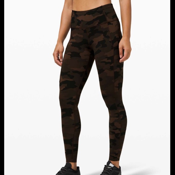 lululemon athletica | Pants u0026 Jumpsuits | Lululemon Fast And Free Brown  Camo Leggings | Poshmark